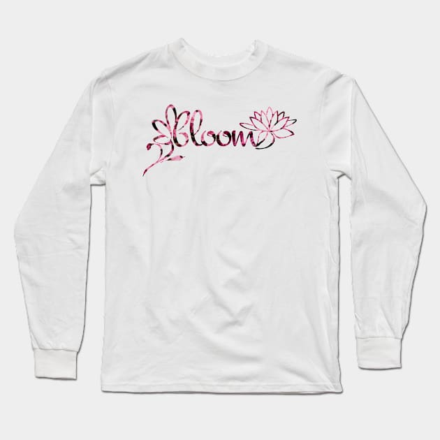 Bloom Logo Floral Long Sleeve T-Shirt by Bloom Photography